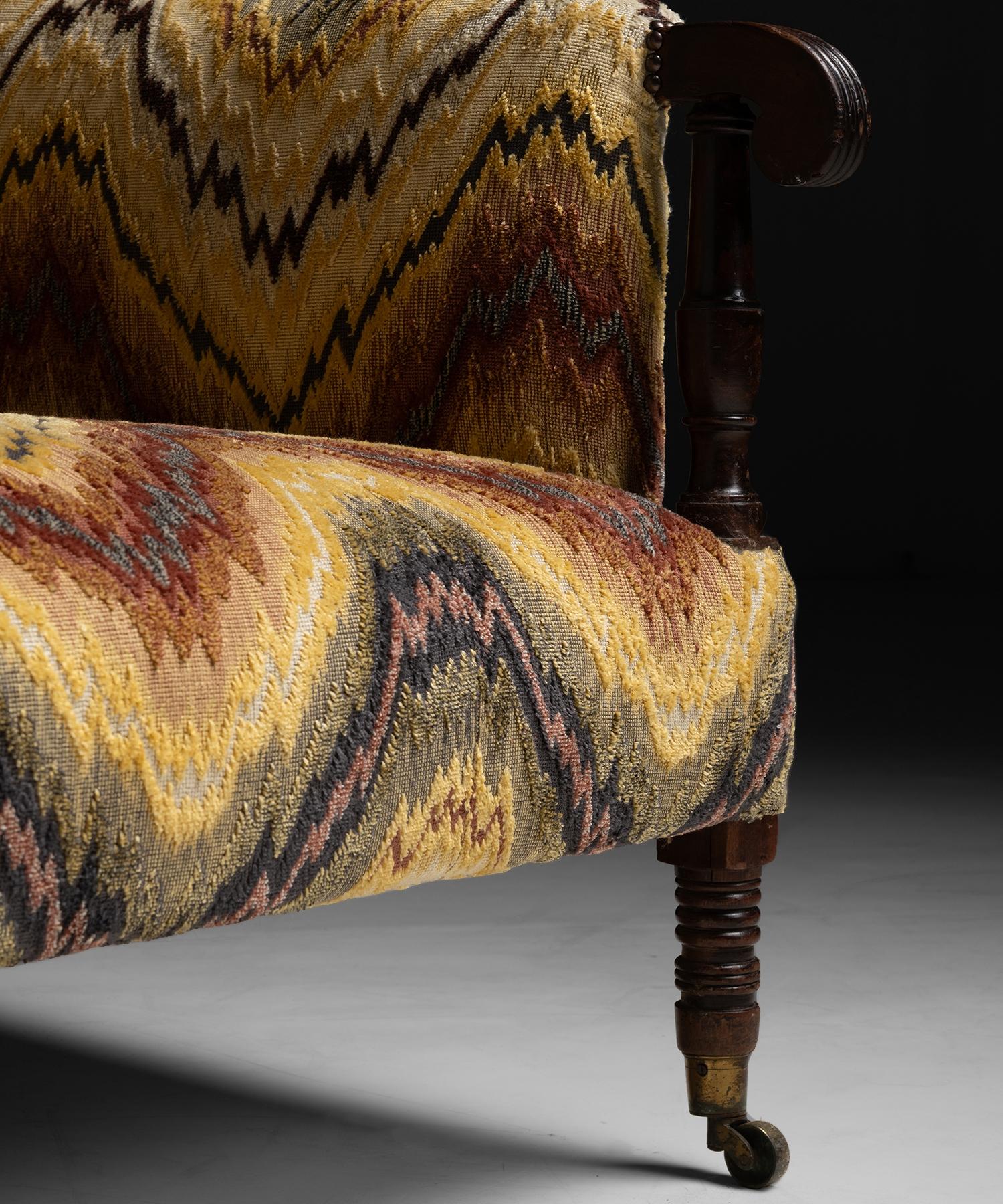 Early 19th Century Regency Sofa in Pierre Frey Fabric, England circa 1820