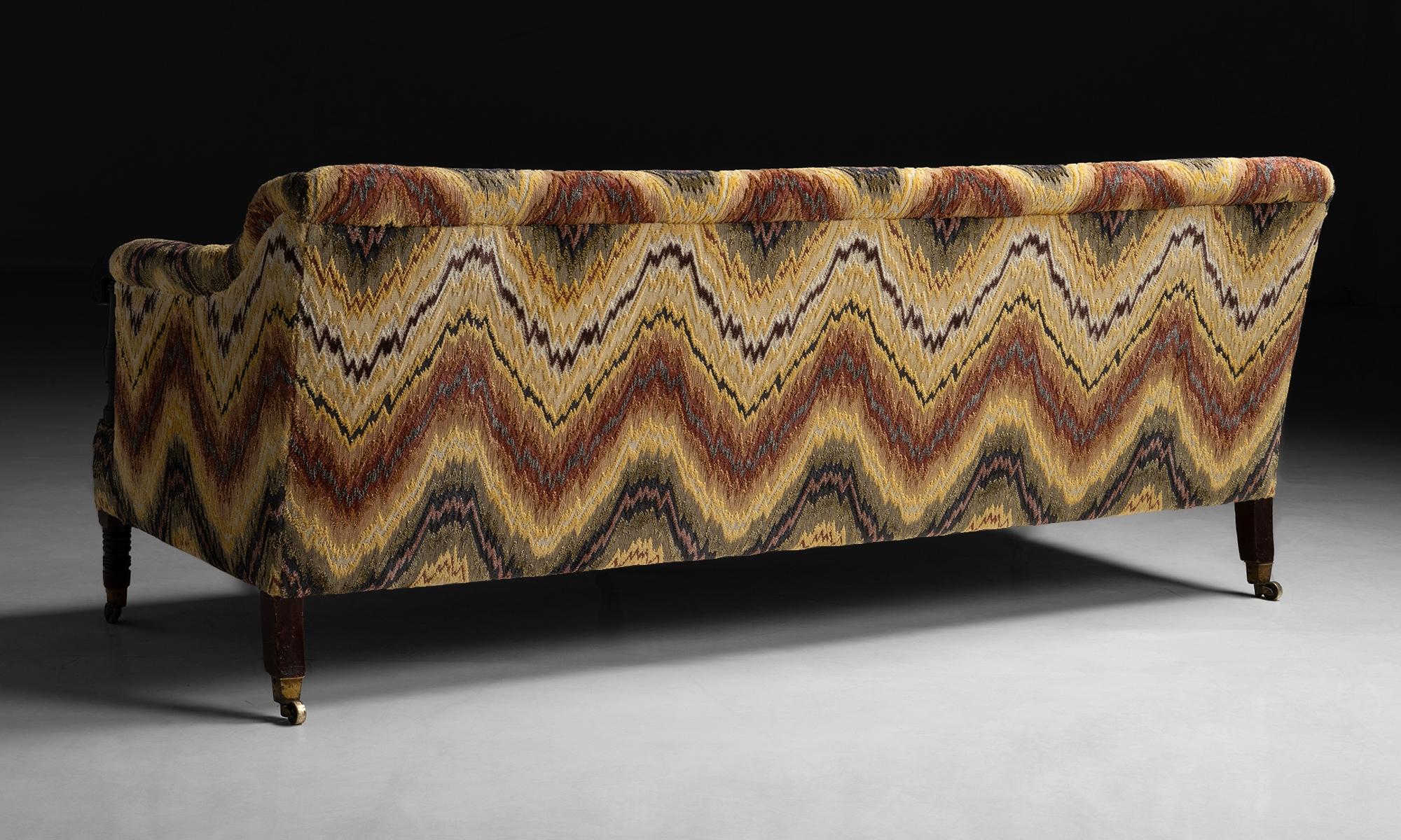 Regency Sofa in Pierre Frey Fabric, England circa 1820 1