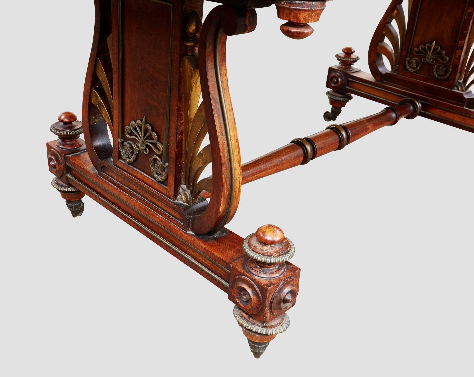 Regency Sofa Table in the Manner of George Bullock For Sale 4