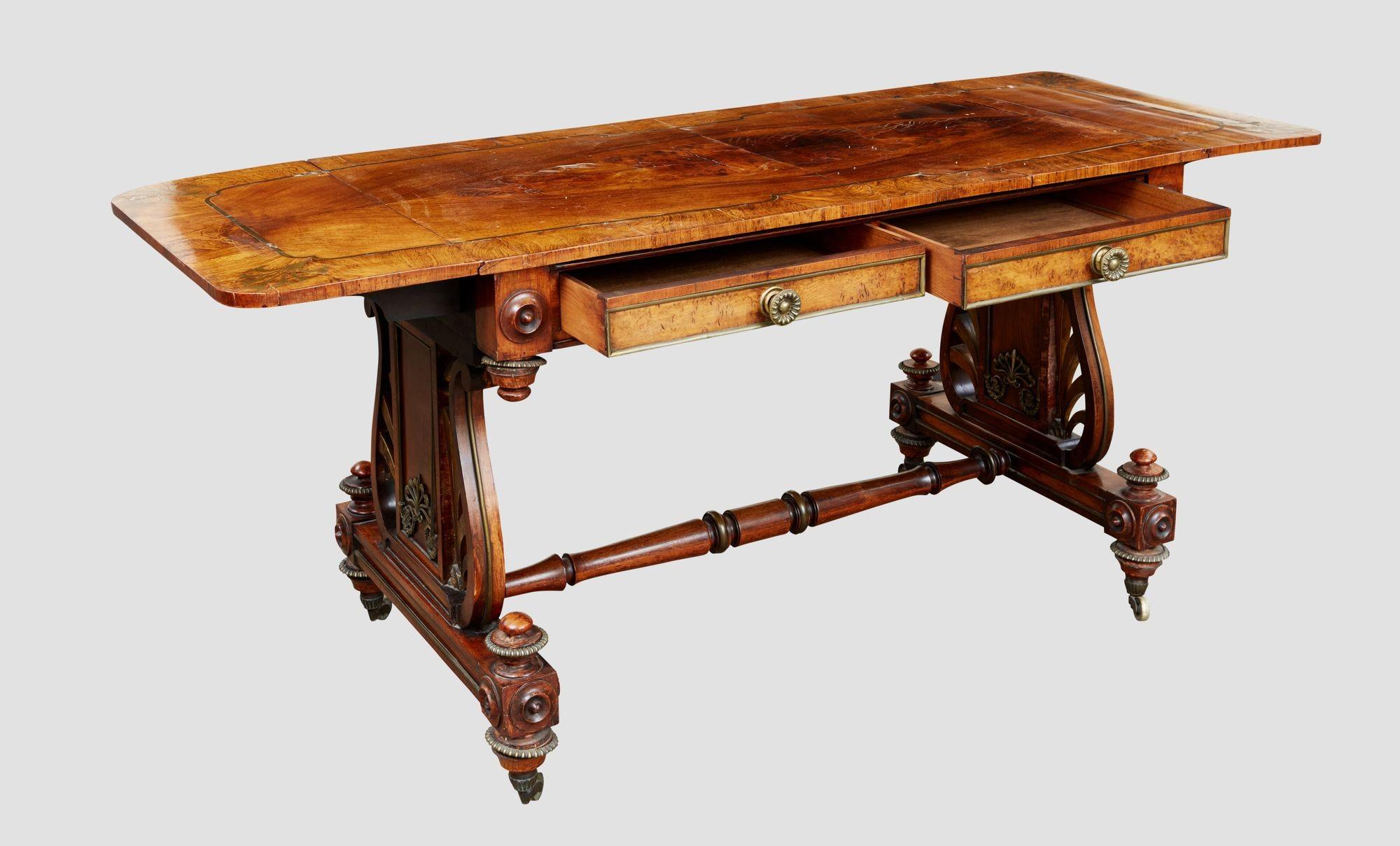 Early 19th Century Regency Sofa Table in the Manner of George Bullock For Sale