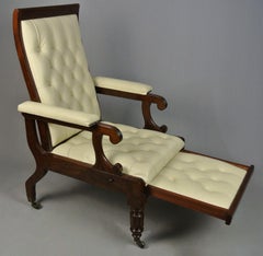 Regency Solid Mahogany ‘Daws Patent’ Reclining Chair c. 1830