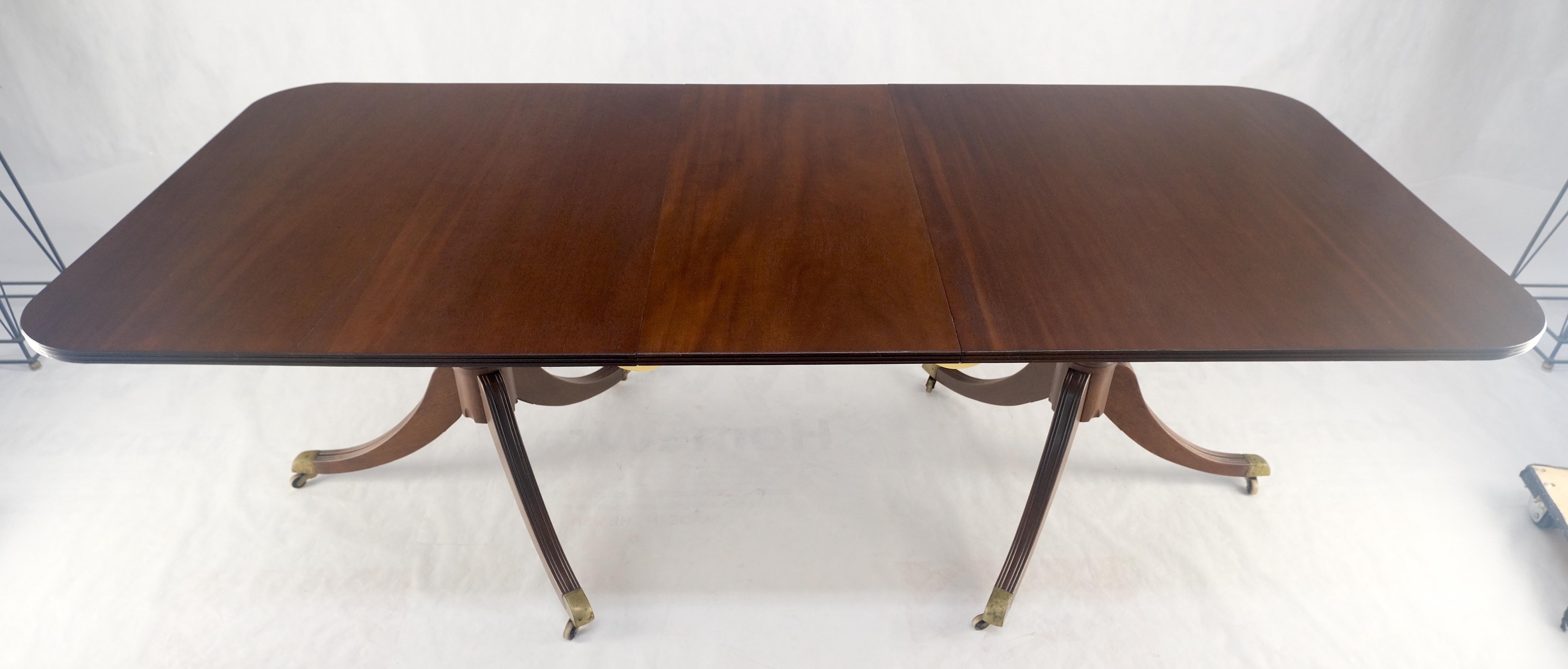 Mid-Century Modern Regency Solid Mahogany Double Pedestal 1x17
