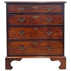 Regency Solid Mahogany Small Chest with Four Graduated Drawers, English