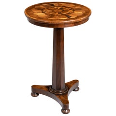 Regency Specimen Inlaid Marquetry Tripod Table