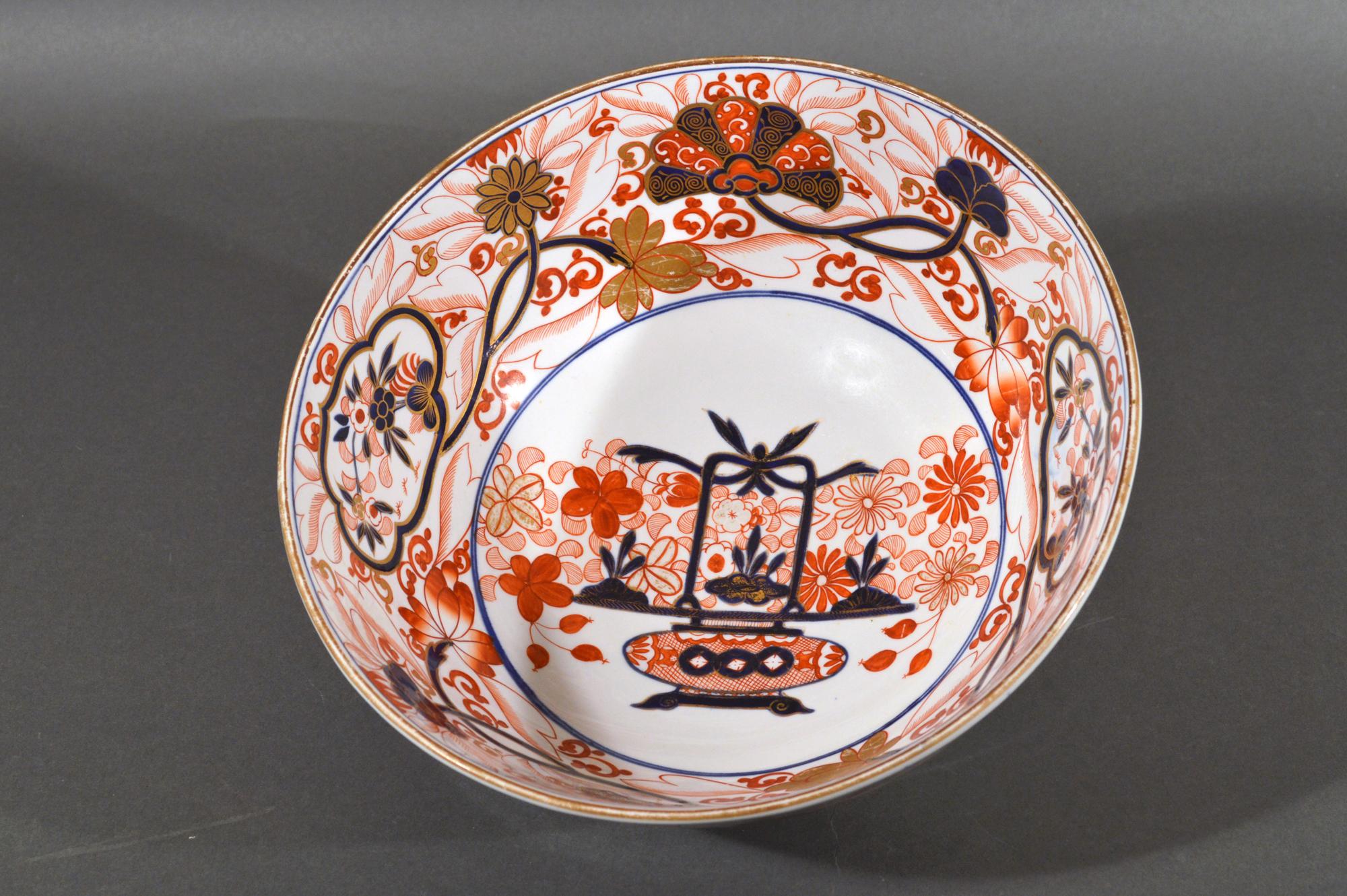 19th Century Regency Spode Imari Punch Bowl, Pattern # 2283 For Sale
