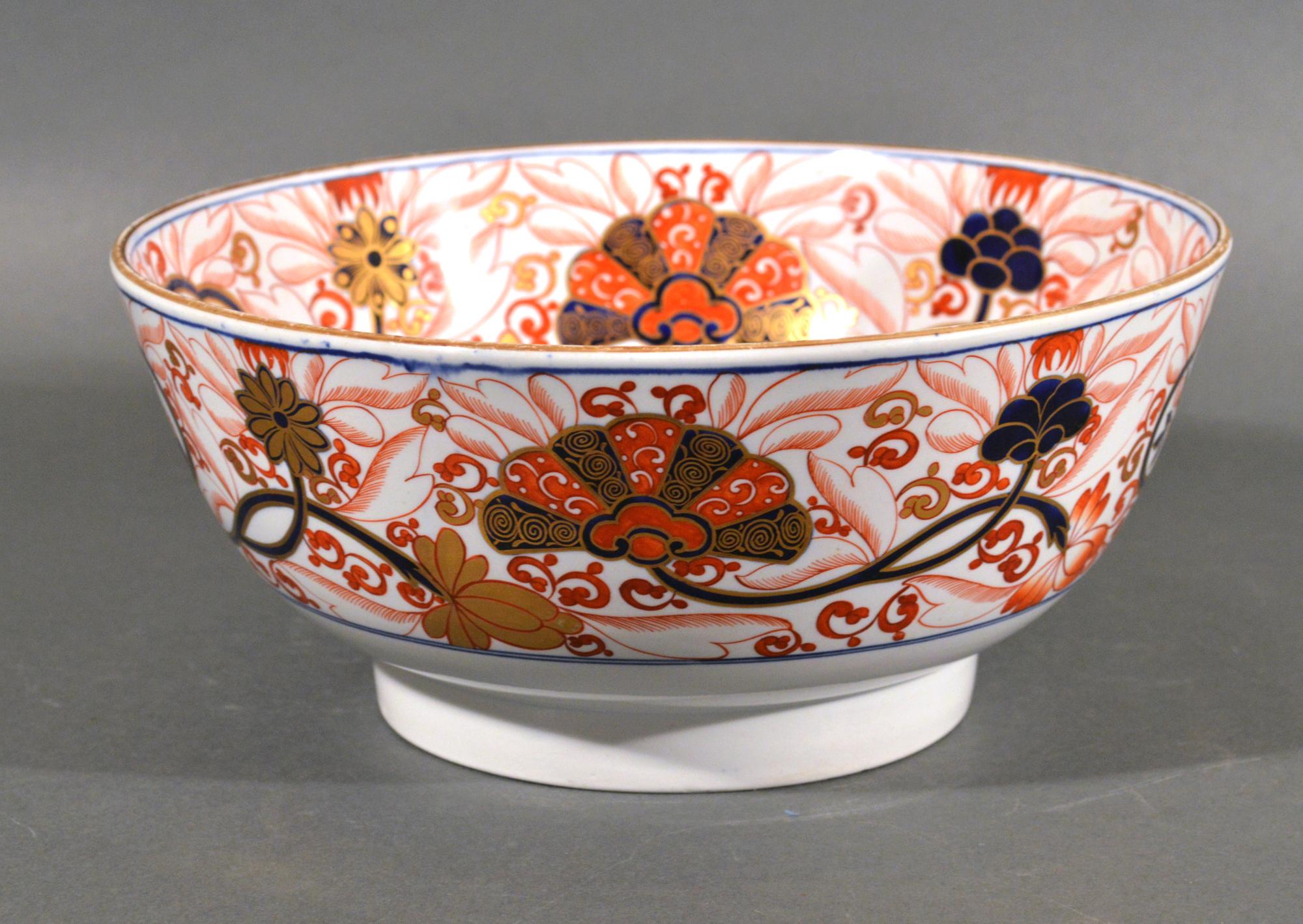 Ceramic Regency Spode Imari Punch Bowl, Pattern # 2283 For Sale