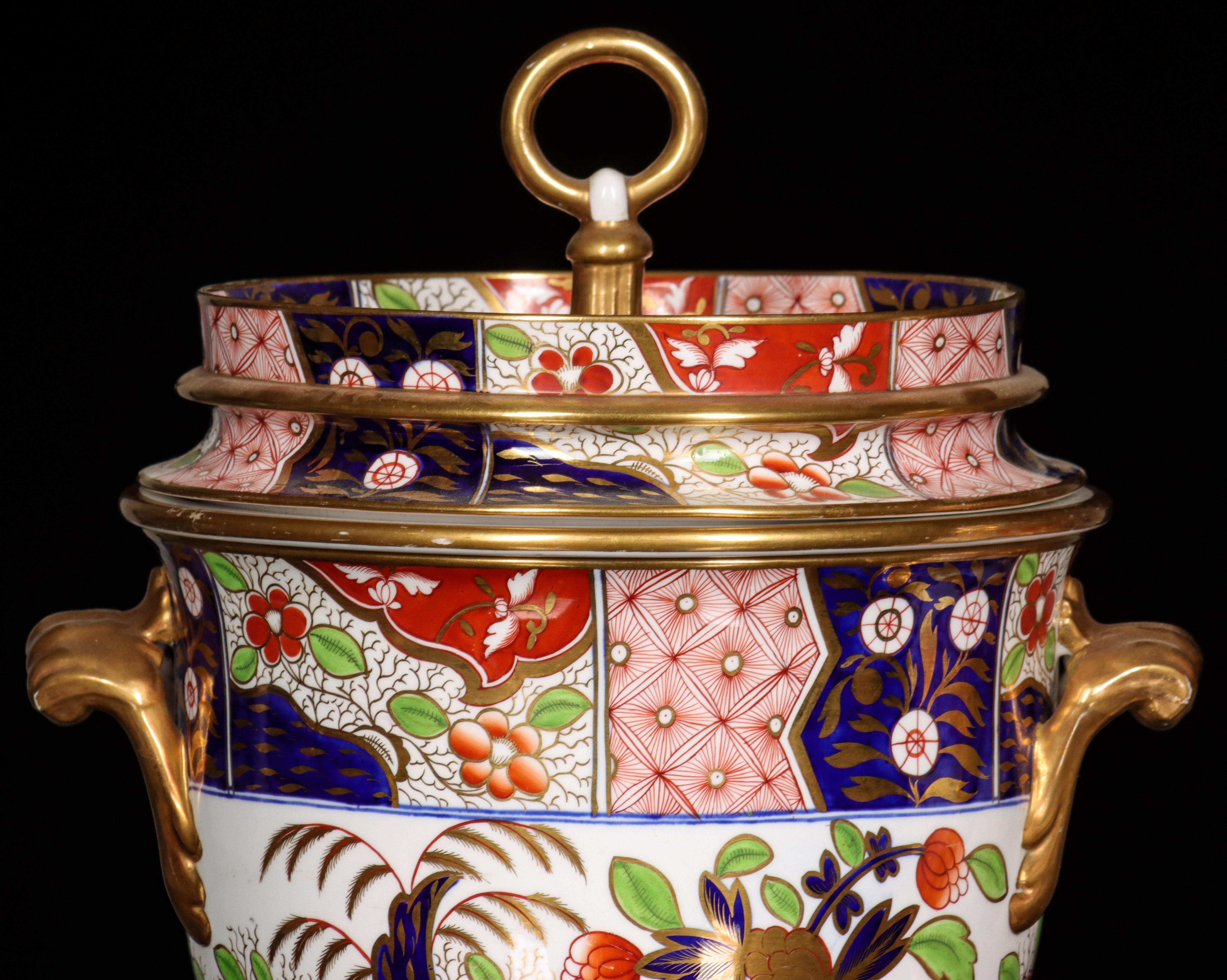 19th Century Regency Spode Porcelain Imari Fruit Coolers, Covers & Liners, Pattern 2957