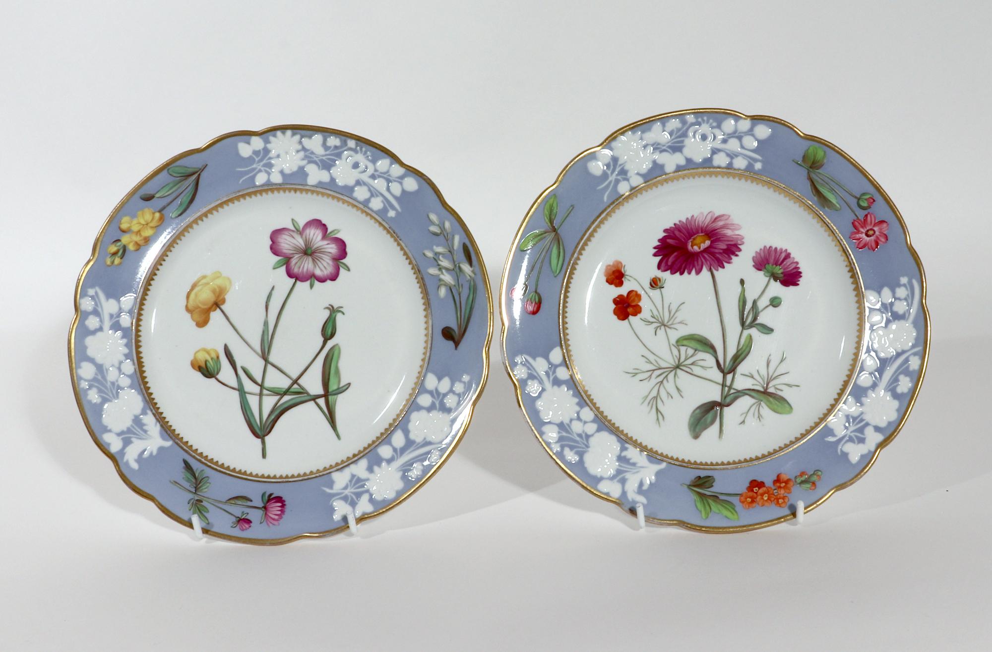 English Regency Spode Porcelain Seventeen Piece Dessert Service, Pattern # 2329