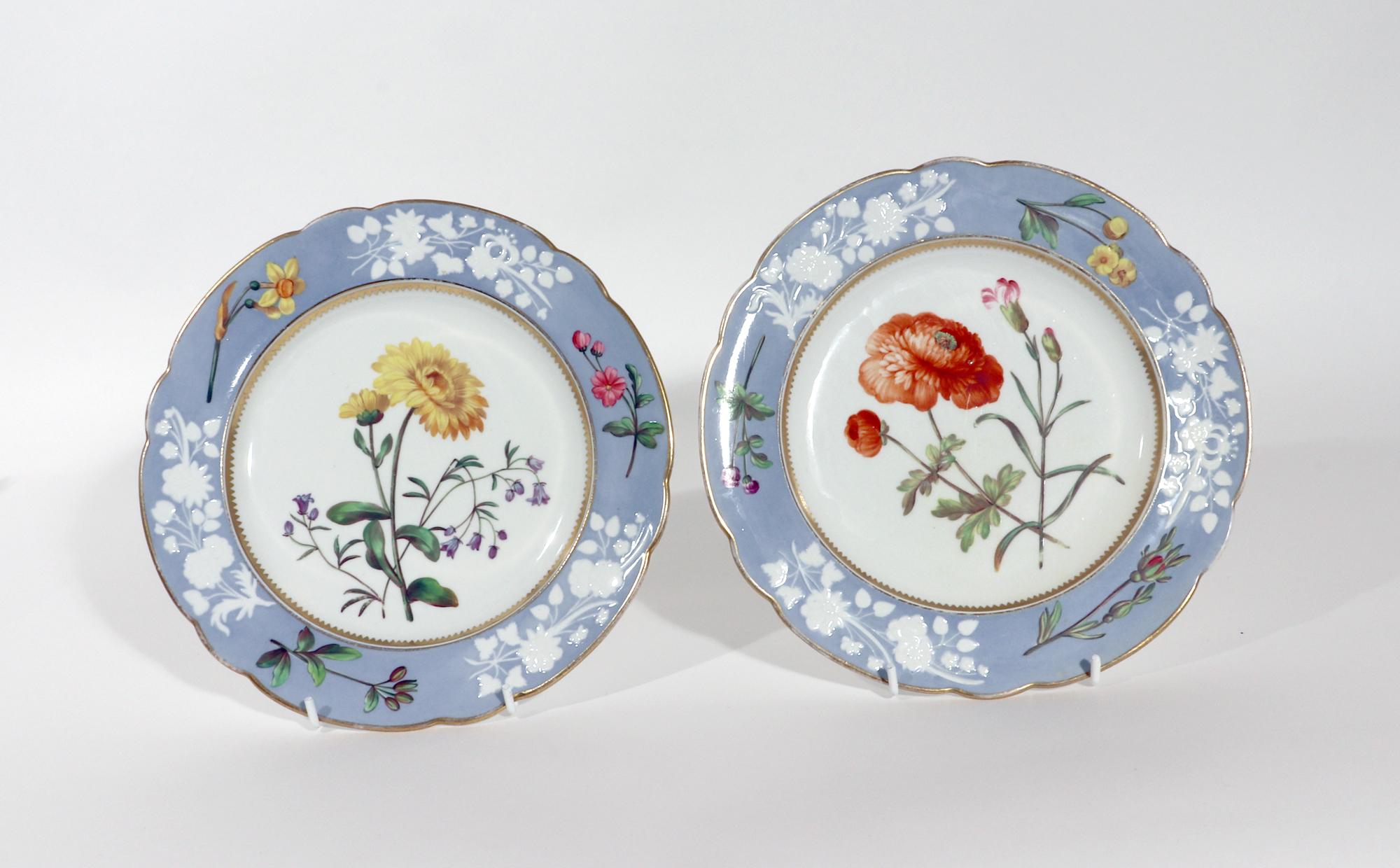 19th Century Regency Spode Porcelain Seventeen Piece Dessert Service, Pattern # 2329