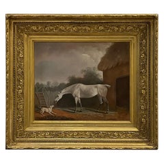 Regency sporting painting of dog
