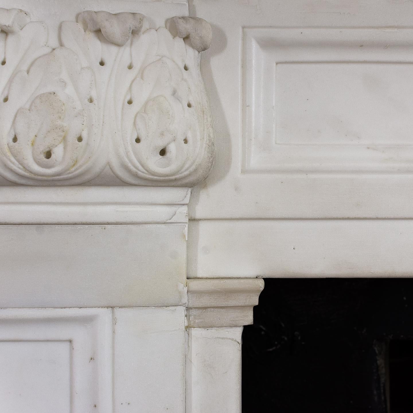 Mid-19th Century Regency Statuary Marble Fireplace with Wedgewood Plaques