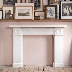 Regency Statuary Marble Greek Revival Fireplace
