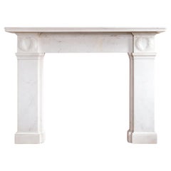 Regency Statuary Marble Greek Revival Fireplace