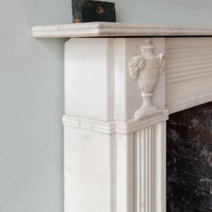 Regency Statuary Marble Neo-Classical Fireplace