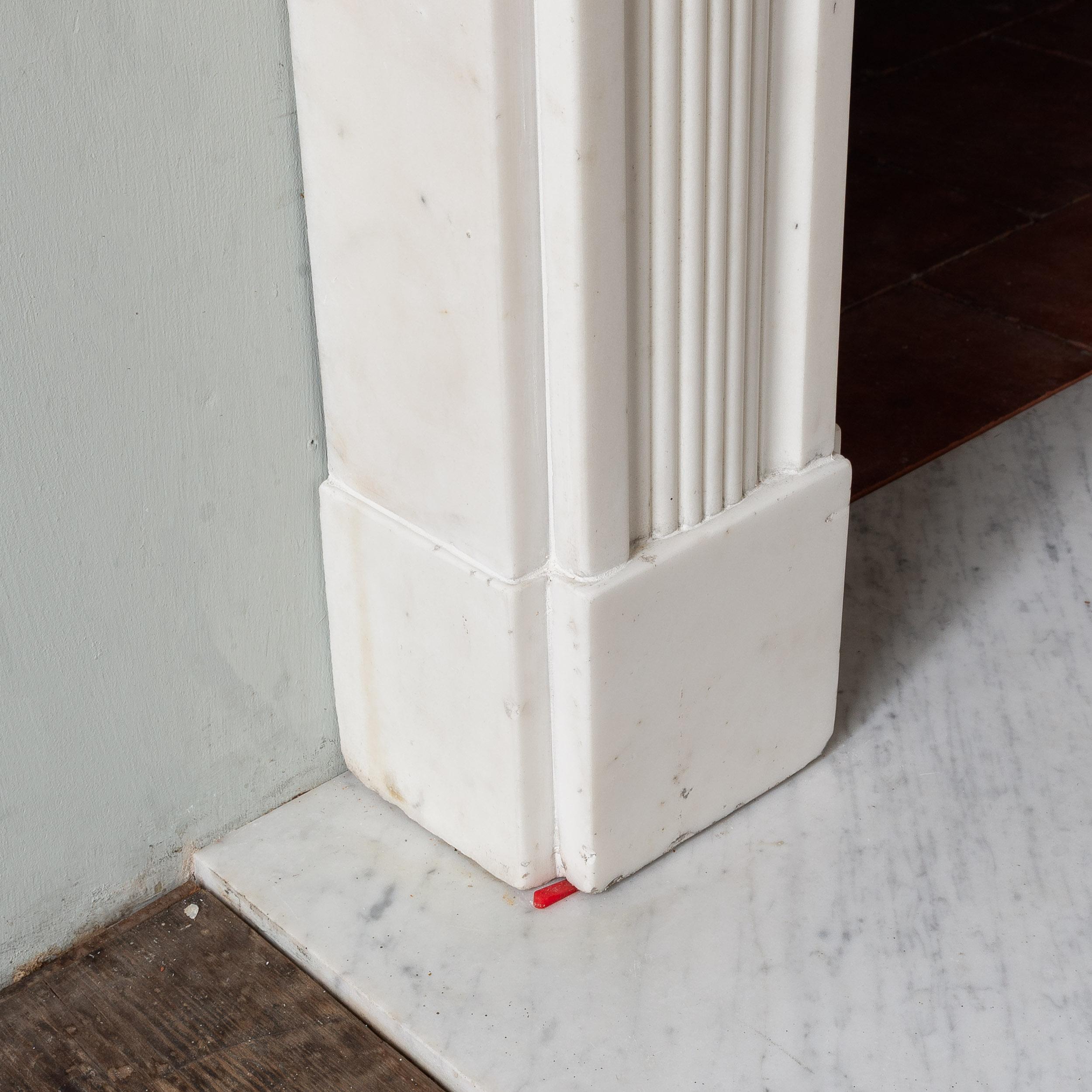 Regency Statuary Marble Neo-Classical Fireplace For Sale 4