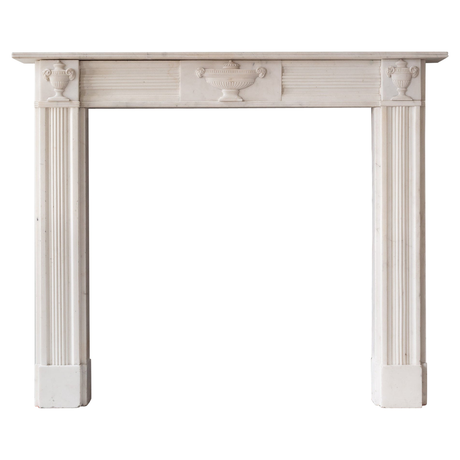Regency Statuary Marble Neo-Classical Fireplace For Sale
