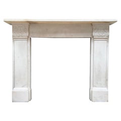 Regency Statuary White Marble Fireplace Mantel