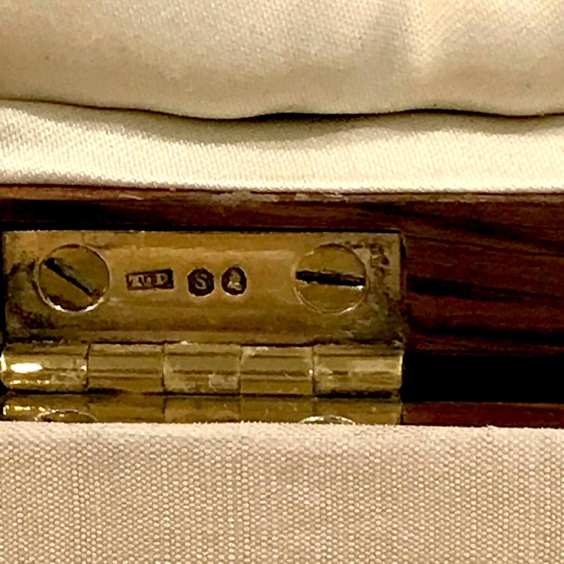 Caja de Amboyna de la Regencia Paul Storr, Londres, 1813, Escudo de Armas Real en venta 7
