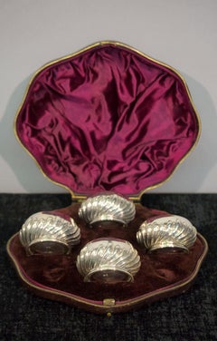 Salières argent sterling de style Régence