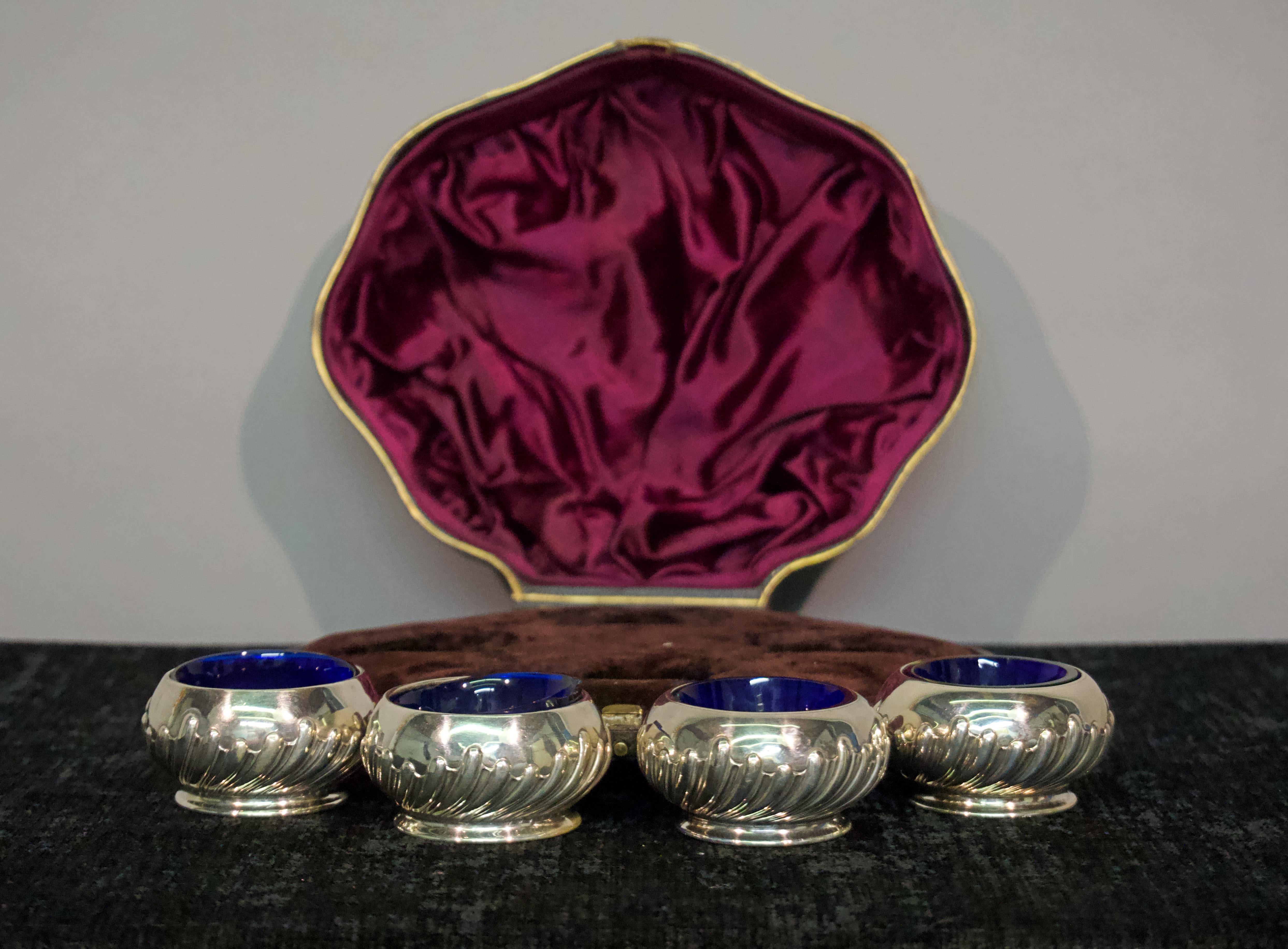 English Regency Sterling Silver, Silver Salts For Sale