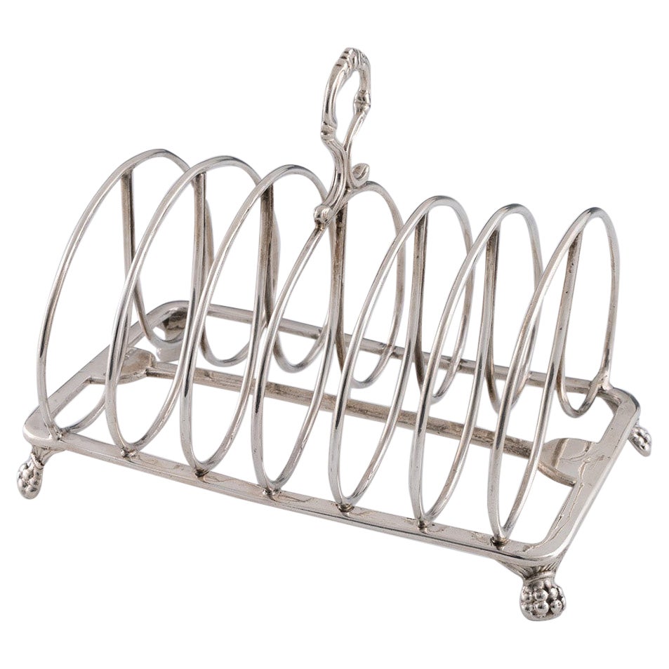 Porte-toast de style Regency en argent sterling Londres 1818