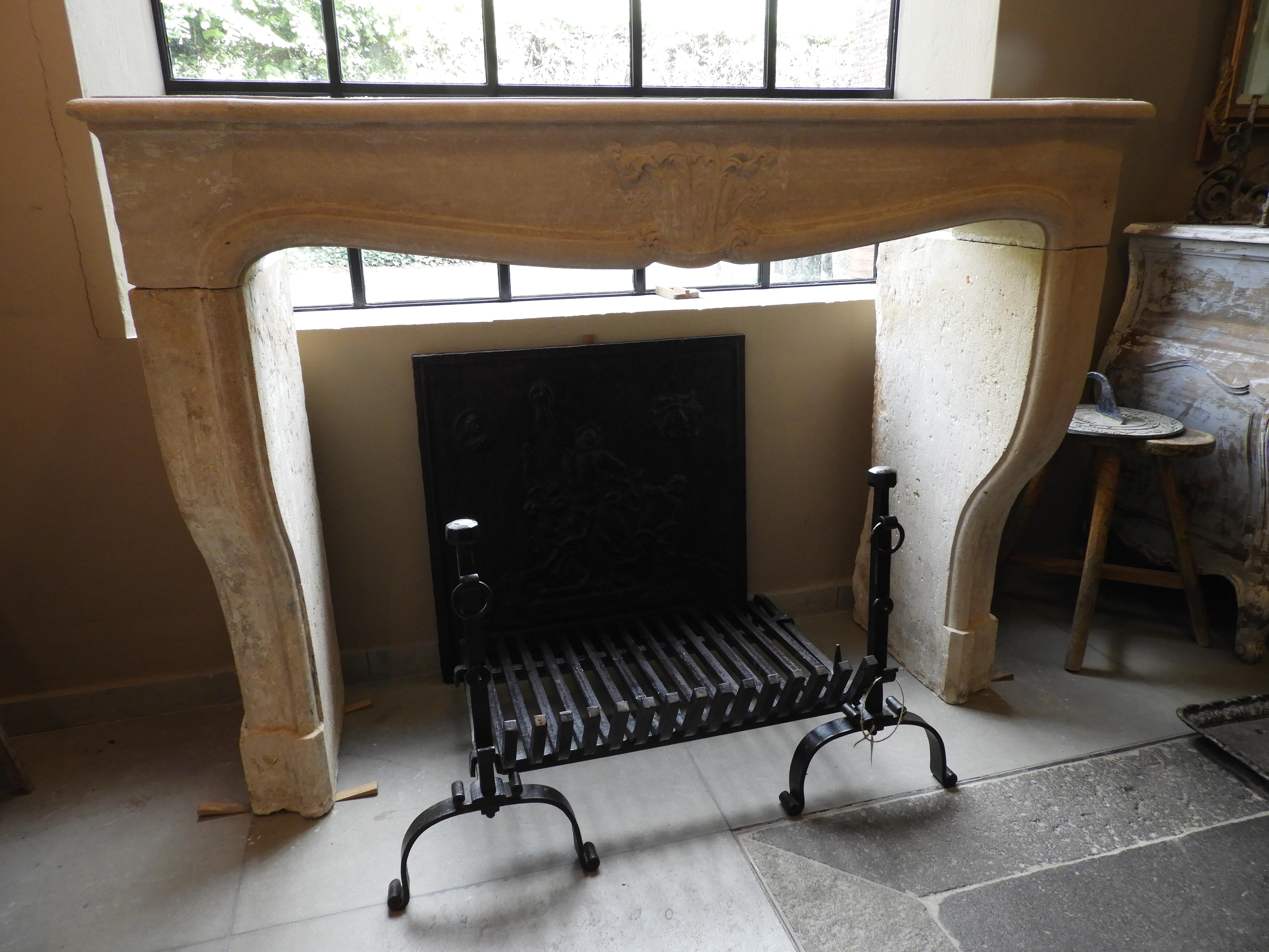 Regency Style, 19th Century Fireplace in French Limestone For Sale 12