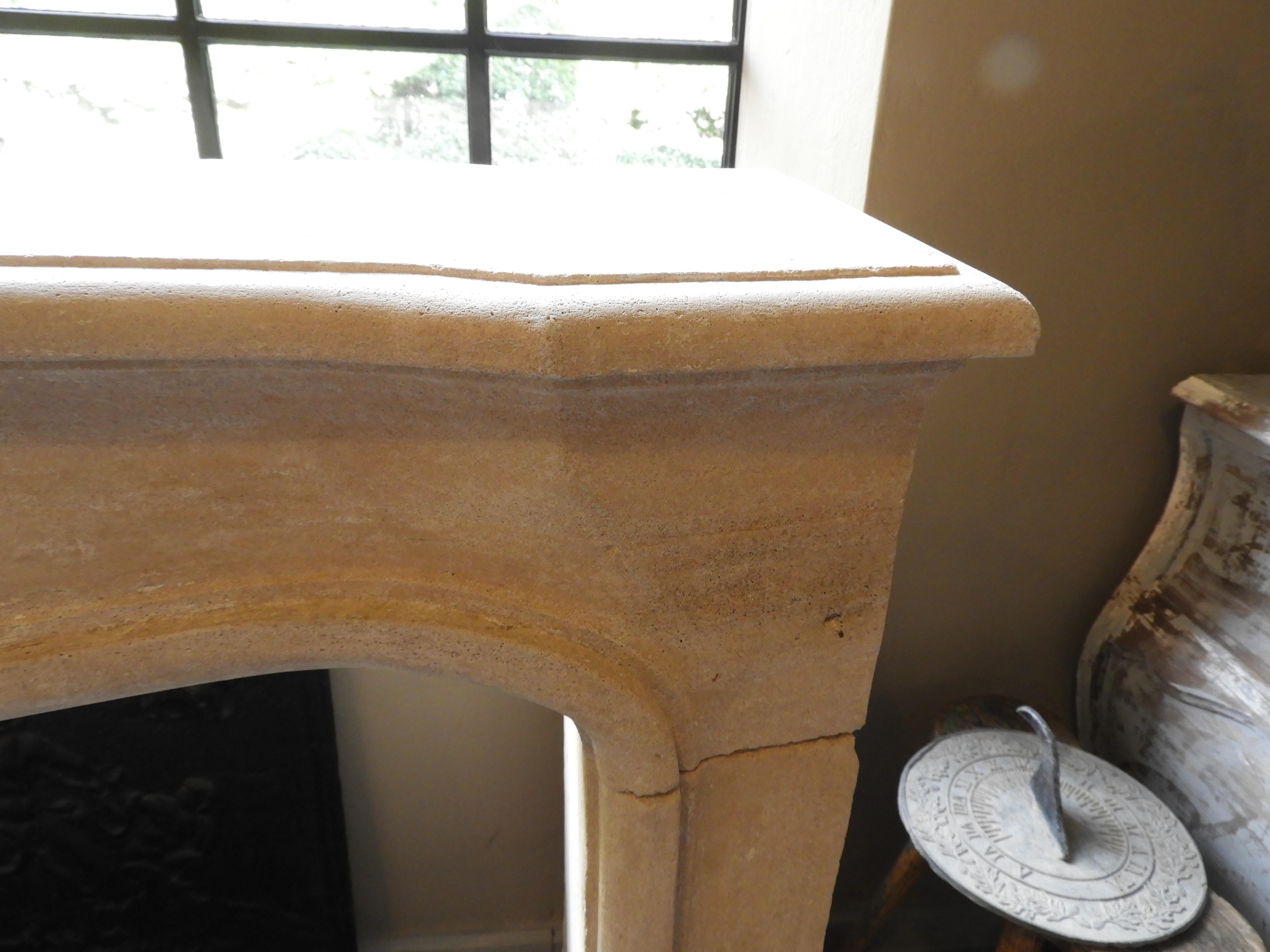Regency Style, 19th Century Fireplace in French Limestone For Sale 3