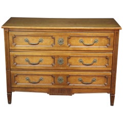 Used Solid Cherry French Louis XVI Style Dresser Commode Chest by Henredon C1950