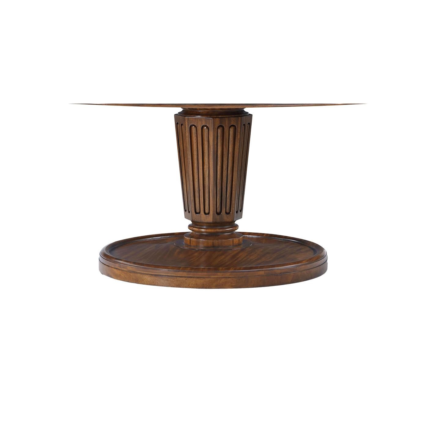 XXIe siècle et contemporain Table de salle à manger ronde de style Regency 72 pouces en vente