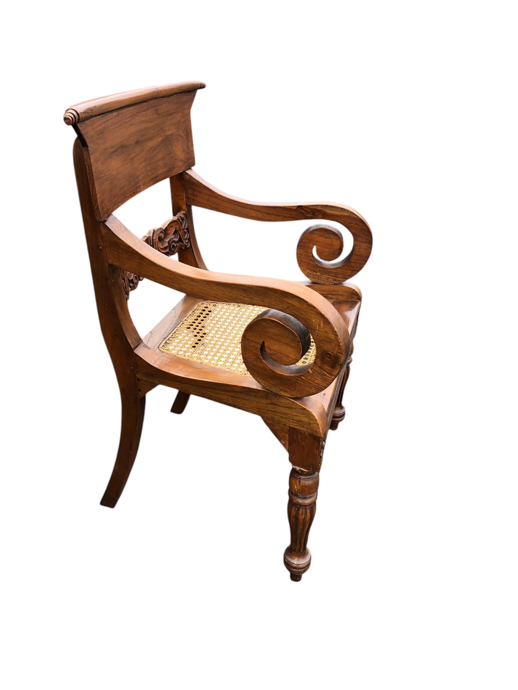 Indien Chaise anglo-indienne de style Regency en vente