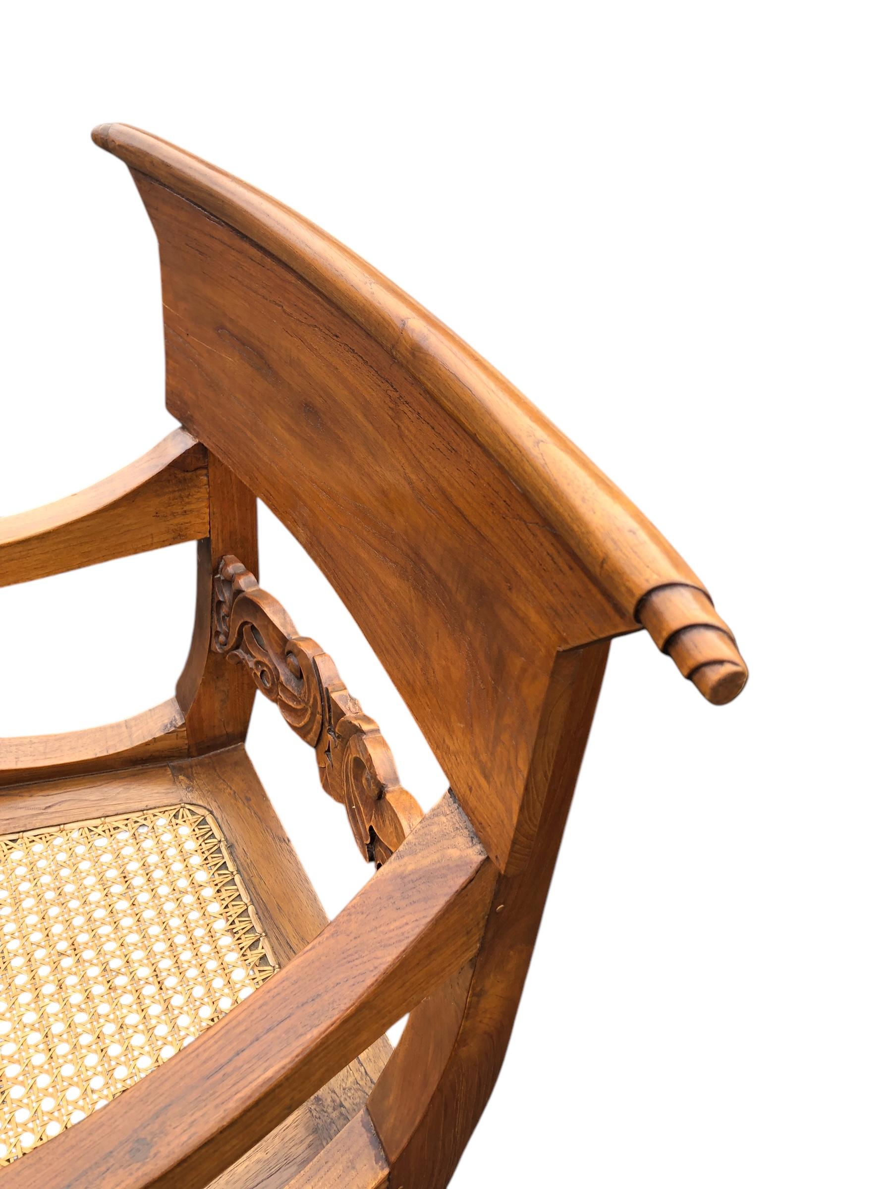 Canne Chaise anglo-indienne de style Regency en vente
