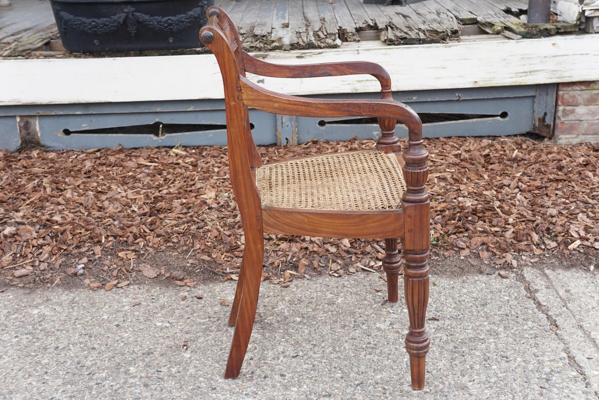 Turned Set of Ten Regency Style Anglo-Indian Chairs For Sale