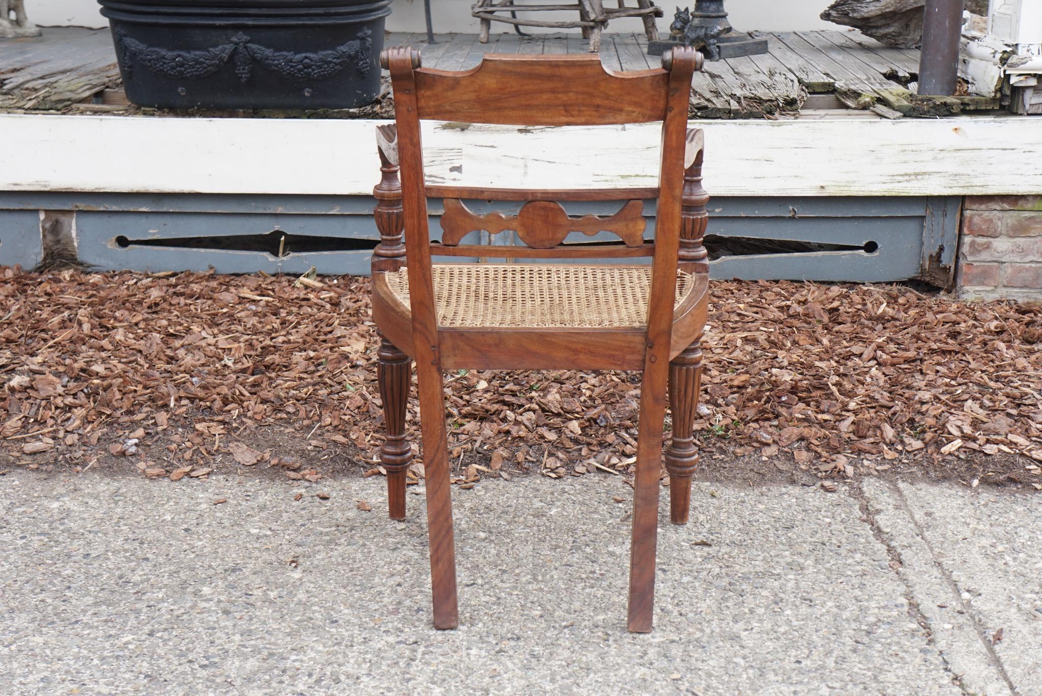 Set of Ten Regency Style Anglo-Indian Chairs In Good Condition For Sale In Hudson, NY