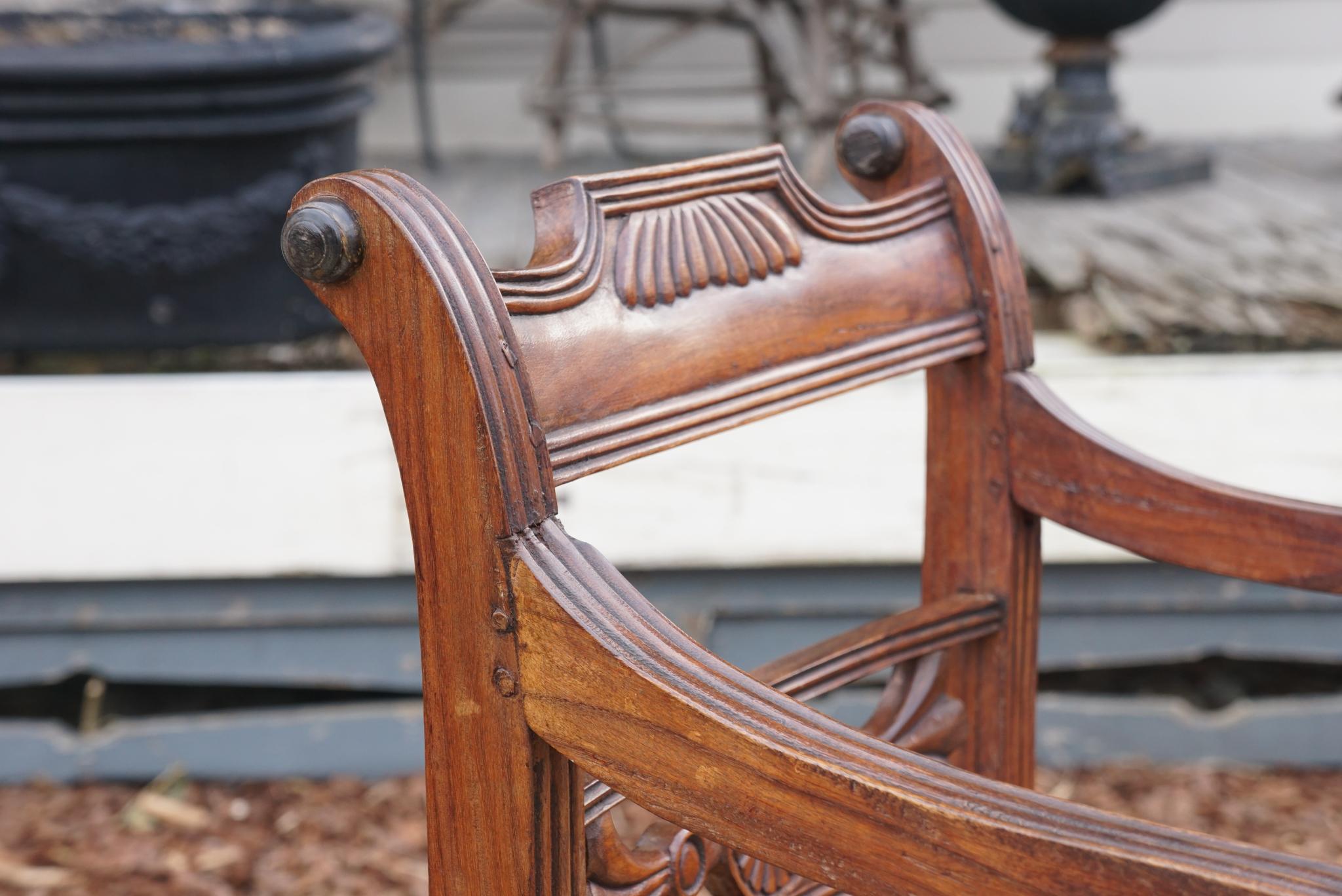 20th Century Set of Ten Regency Style Anglo-Indian Chairs For Sale
