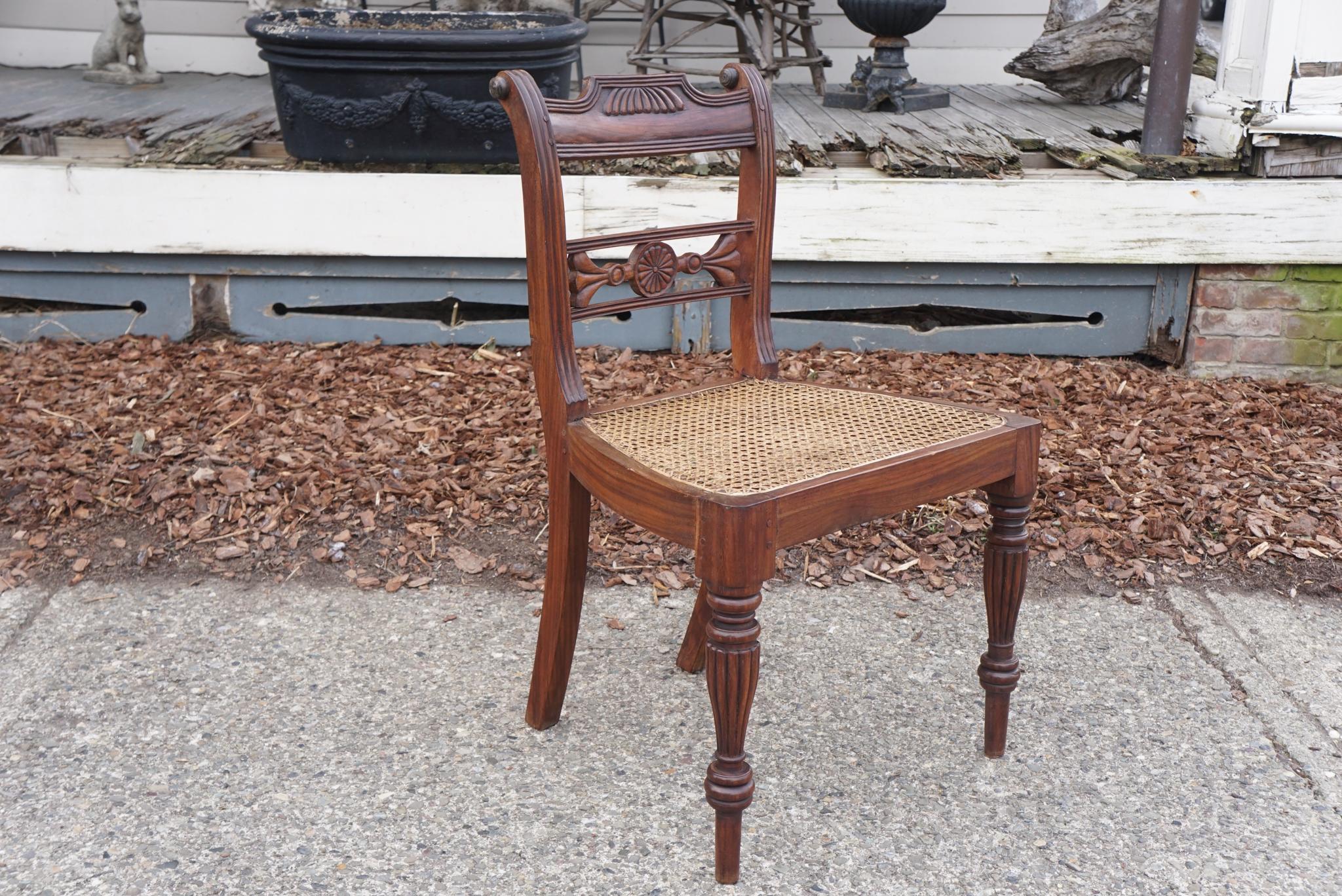 Set of Ten Regency Style Anglo-Indian Chairs For Sale 2