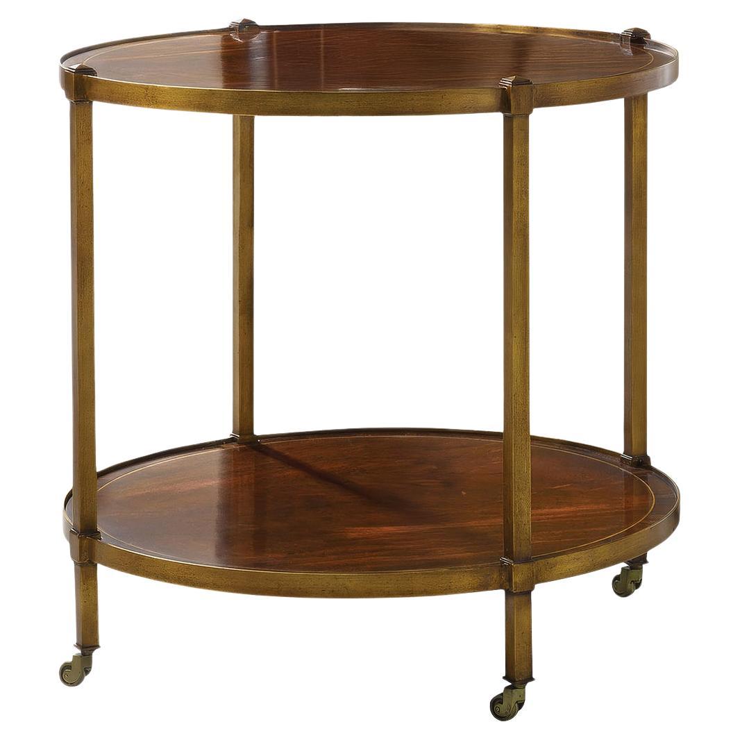 Regency Style Antique Brass End Table