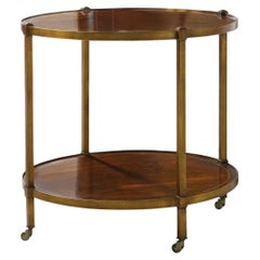 Mesa auxiliar de latón antiguo estilo Regencia