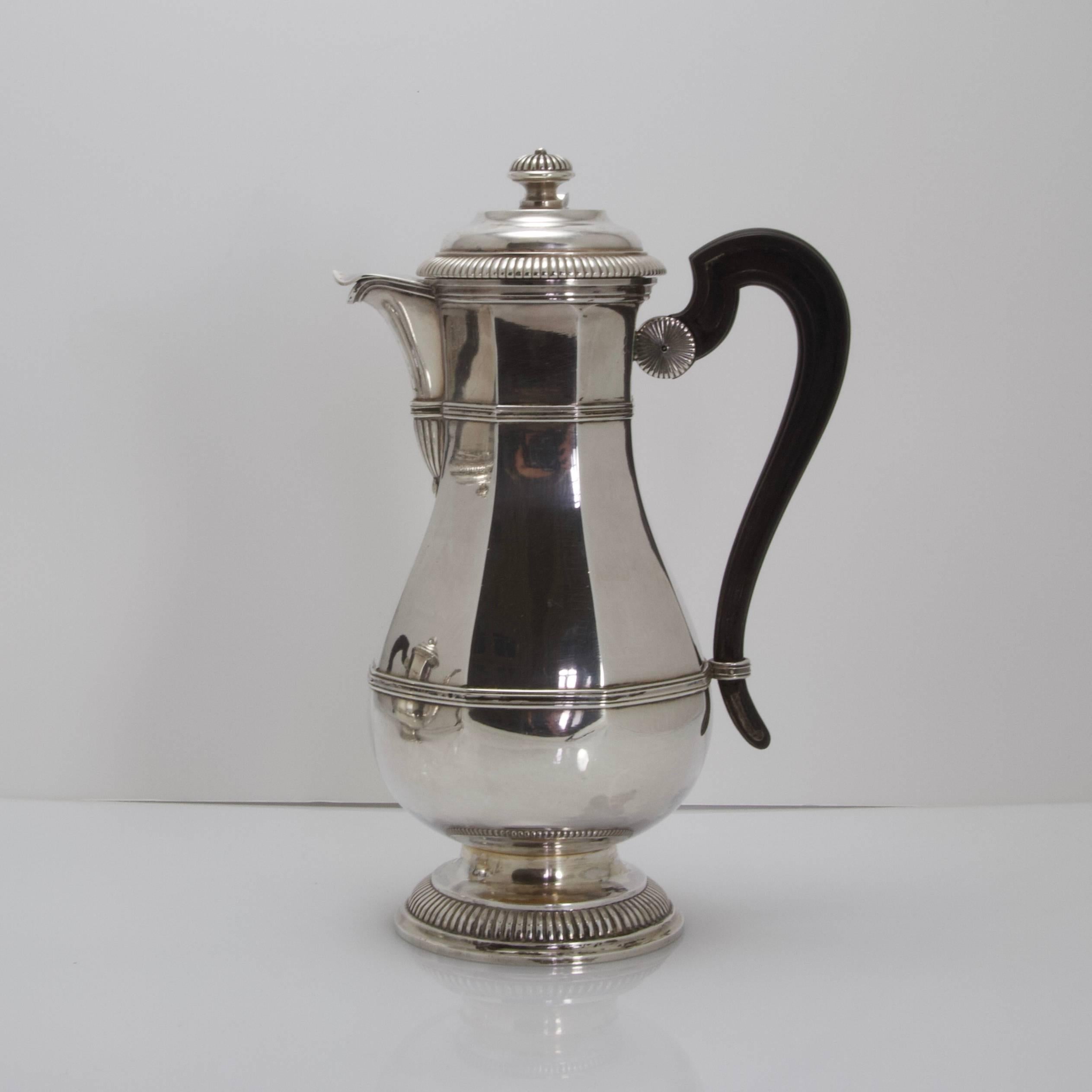 19th Century Regency Style Antique Sterling Silver Tea and Coffee Set by Cardeilhac For Sale
