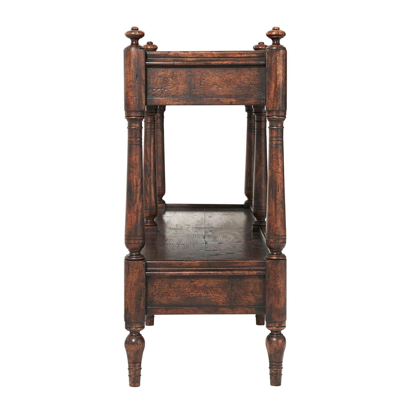 Vietnamese Regency Style Antiqued Console Table For Sale