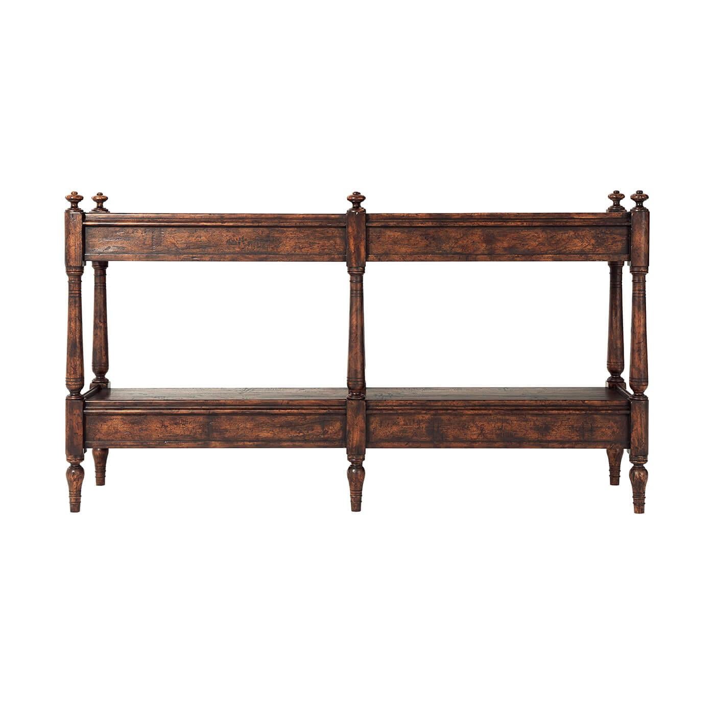 Regency Style Antiqued Console Table In New Condition For Sale In Westwood, NJ