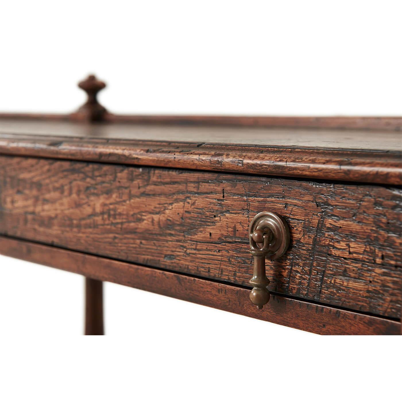 Wood Regency Style Antiqued Console Table For Sale