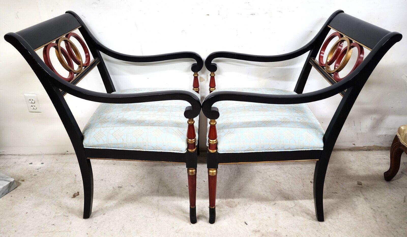 Regency Style Armchairs MAITLAND SMITH Style - A Pair 1