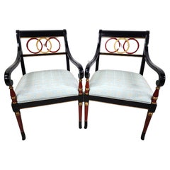 Regency Style Armchairs MAITLAND SMITH Style - A Pair