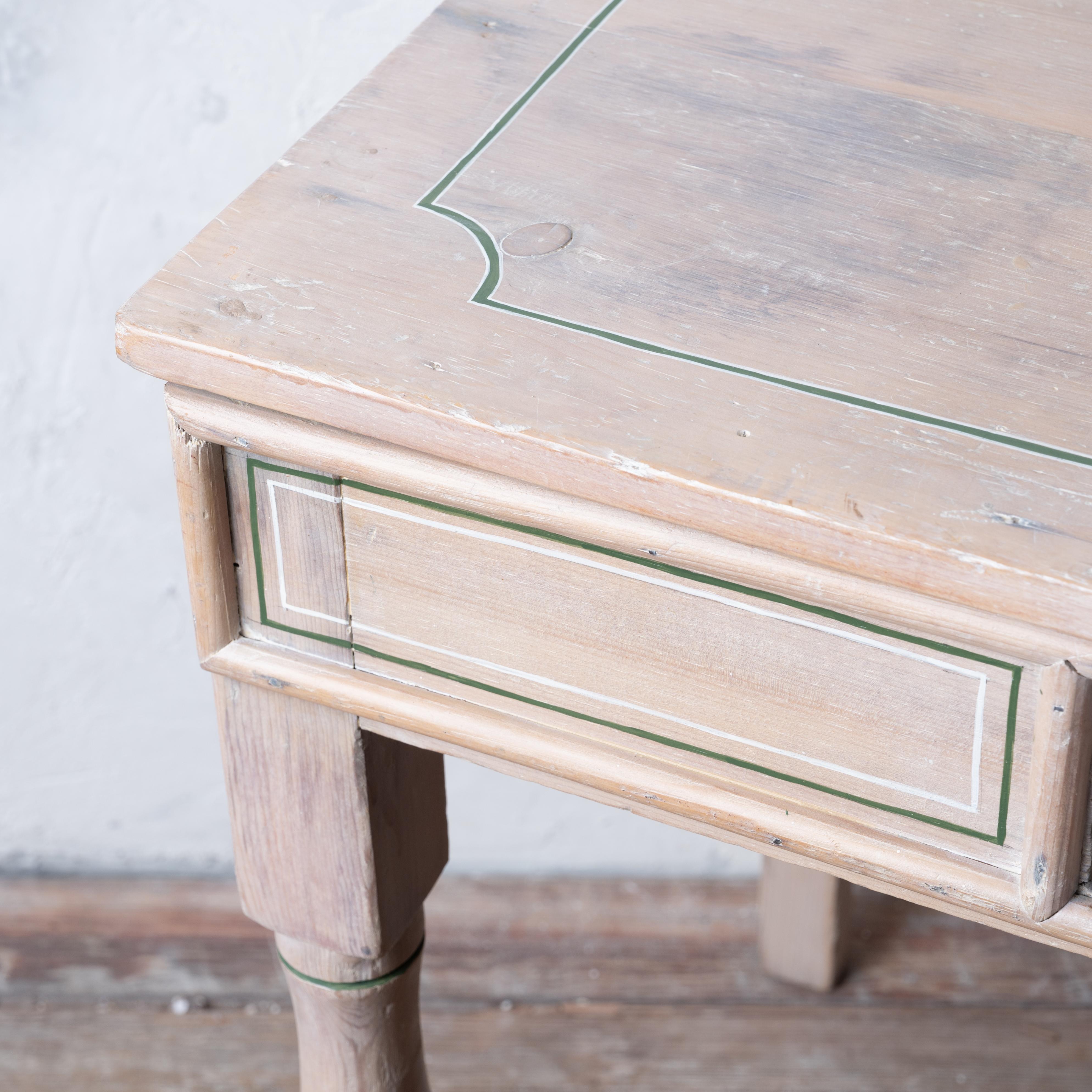 20th Century Regency Style Bamboo Turned Side Table