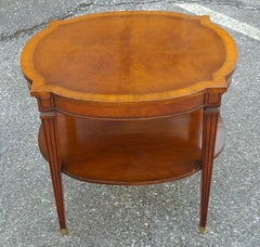 Regency Style Banded Mahogany Two-Tier Side Table