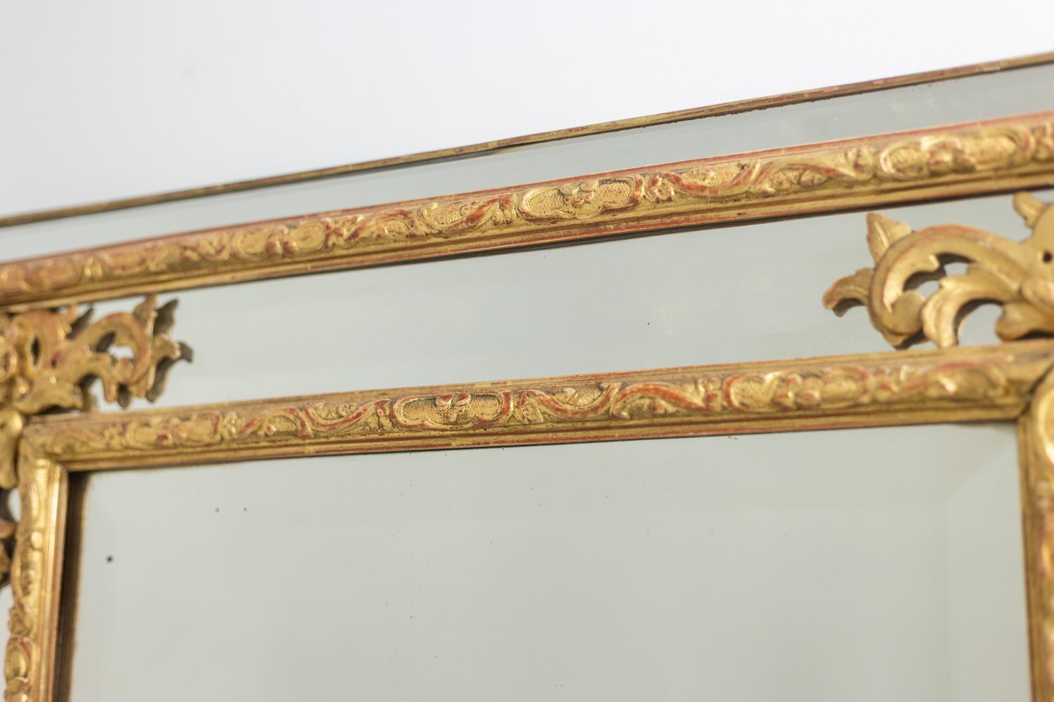 Regency style beaded mirror. 1950s. LS5367708U In Good Condition In Saint-Ouen, FR