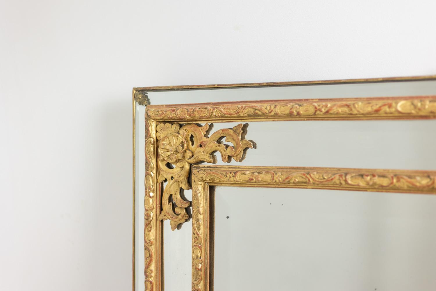 Mid-20th Century Regency style beaded mirror. 1950s. LS5367708U