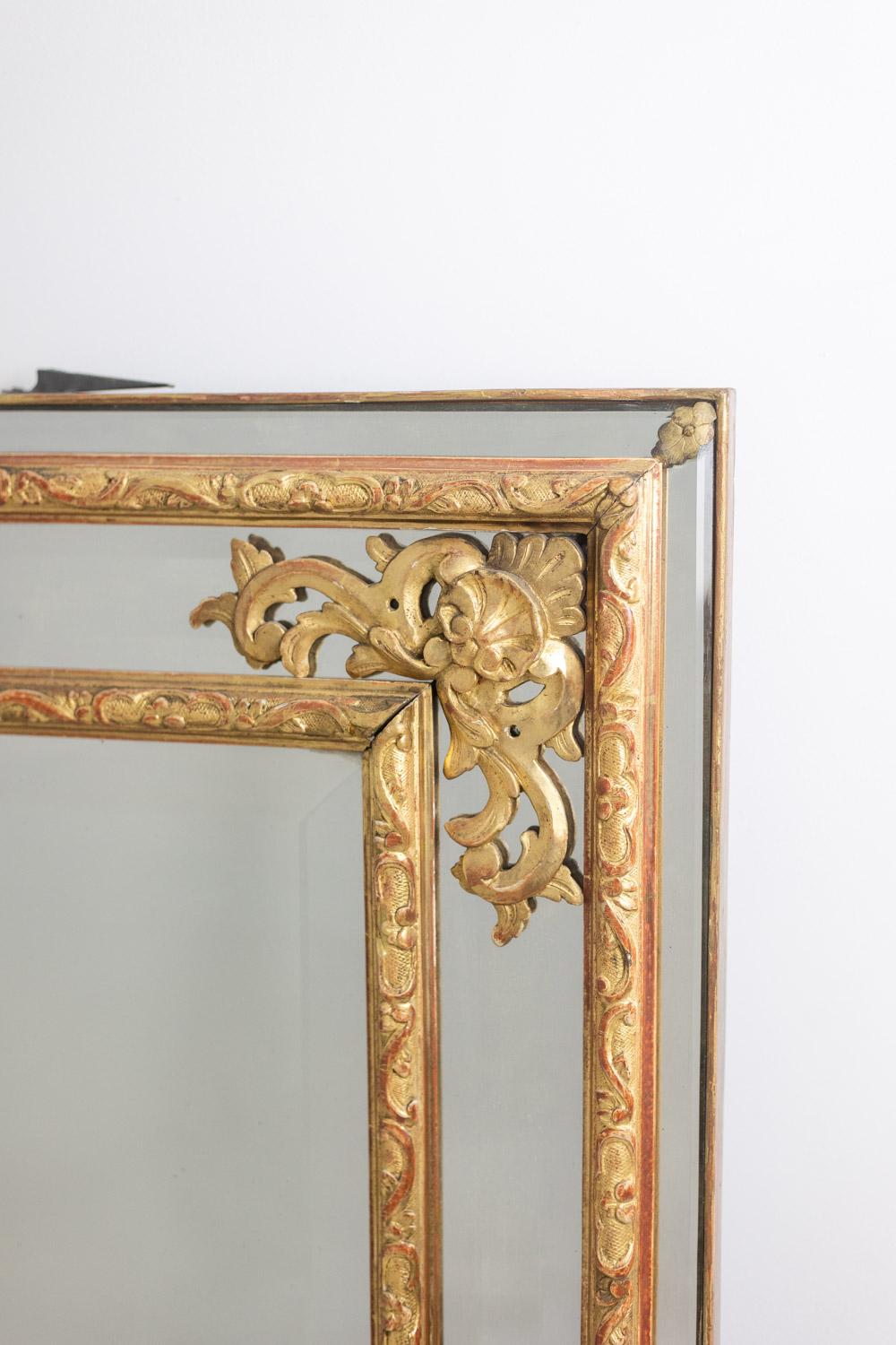 Regency style beaded mirror. 1950s. LS5367708U 1