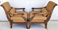 Coppia di poltrone bergère in stile Regency