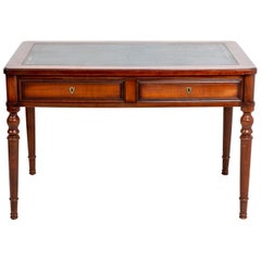 Regency Style Black Leather Top Desk